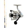 Kolpo combo pesca canna Sepiiade Canna da pesca a scarroccio per le Seppie 2.40 mt+mulinello con bobina in alluminio