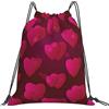 Generic Zaino con Coulisse Heart 07 Sacca da Palestra Pieghevole Drawstring Backpack Impermeabile Sportiva Zainetto per Scuola Viaggi Vacanze