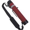 Drawup Custodia rigida per canna da pesca, 46 cm, per aste telescopiche, portatile, in tessuto Oxford, con doppia cerniera, colore nero e rosso
