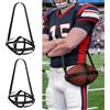 Risveglio Borsa portatile per palla da rugby, con spallacci regolabili, compatibile con rugby, calcio, basket, taglie (nero - piccolo)
