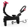 Drawup Supporto pieghevole per canna da pesca a doppia testa in fibra di carbonio supporto per barca girevole a 360° cuscinetti antiscivolo accessori per attrezzatura nera 16,7 cm
