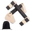 Zimoer 2 Pezzi Barre per Flessioni Antiscivolo, Maniglie per Flessioni in Legno, Push Up Bar Fitness, Ergonomiche Parallele Calisthenics con Borsa per Handstand, Dips e Push-Up, 30cm