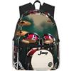 ybhgvc Jazz Drum Print Unisex Leggero Impermeabile Casual Zaino Per Il Viaggio Quotidiano Viaggi Weekend