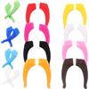 TOYANDONA 12paia Coprigambe in Silicone Antiscivolo per Occhiali Protezione Morbida per Stanghette Rosso Giallo Verde Blu Nero Caffè Trasparente Azzurro Bianco Arancione Rosa Fissaggio
