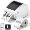 Phomemo Ethernet Stampante Etichette Spedizione 4x6, Stampante Termica 300dpi per Aziende, Confezione Include 500 Etichette 4x6, Compatibile con Ethernet, Bluetooth e USB, Bianco