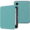 DMluna Custodia per Kobo Clara Colour/Clara BW/Clara 2E, Tolino Shine Colour/Shine 5/4 - Cover Protettiva Funzione Auto Wake/Sleep - Pelle Sintetica Premium, Antigraffio, Anticaduta, Azzurro