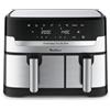Moulinex Dual Easy Fry EZ905D20 friggitrice Doppia 8,3 L Indipendente 2450 W Friggitrice ad aria calda Nero, Acciaio inox"