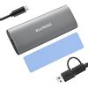 ELUTENG Case SSD M.2 NVMe SATA 20Gbps Adattatore SSD M2 per NVMe PCIe SATA M-Key B-Key B+M Key, Alluminio Lettore M2 per Size 2230/2242/2260/2280 con Cavi USB C a C e USB C a A, Supporto UASP Trim