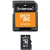 Intenso Scheda di Memoria cicroSDHC Memory Card da 32 GB, Class 4 (con Adattatore SD), Nero