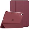 EasyAcc Custodia Cover Compatibile con iPad 11a Generazione (A16) 11 (2025) / iPad 10a Generazione 10.9 (2022) (A2757/A2777), Cover Posteriore Opaca Ultra Sottile Traslucida,Rosso Bordeaux
