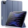 Vobafe Custodia Compatibile con Cover iPad PRO 12.9 6a/5a/4a/3a Generazione, Cover Posteriore Flessibile in TPU con Portamatite per iPad PRO 12.9 2022/2021/2020/2018, Blu Grigio