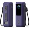 BRIMFORD Custodia protettiva in silicone per batteria portatile Anker 165 W (25000 mAh) con slot per schede TF/SIM e cinturino da polso delicato sulla pelle, colore: viola