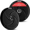 Pyle Altoparlanti Marini, Casse Audio Impermeabili 10 Centimetri, Speaker a 2 Vie con 100 Watt di Potenza e Design a Profilo Basso, 1 Coppia, Nero