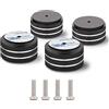YuanYong Speaker Shock Absorber Feet YuanYong 40 x 20 mm, piedini isolanti con adesivi 3M, anelli in gomma antiscivolo per audio, altoparlanti, subwoofer, home theater, 4 pezzi (nero)