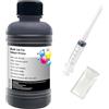 Hallosun 250 ML inchiostro di ricarica nero compatibile con HP Canon Epson Brother Lexmark Printer compatibile con cartucce d'inchiostro ricaricabili CISS CIS System, 1 siringa, 1 guanto