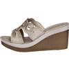 inblu Ciabatte zeppa strass cerchi, donna, platino, 40