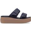Crocs Brooklyn Buckle Low Wedge, Sandali Donna, Deep Navy, 38/39 EU