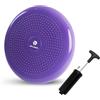 BILDER - Cuscino Propriocettivo in PVC Anti-Scoppio 34cm Viola, Cuscino Equilibrio Gonfiabile per Pilates, Yoga, Fitness - Attrezzi Palestra Casa per Allenamento Funzionale, Pompa Gonfiaggio Inclusa