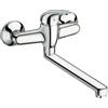 Miscelatore lavello a parete Fiermont FEV a canna piatta 20cm