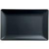 Piatto nero boston rettangolare 20x13 cm - piatti piani rettangolari