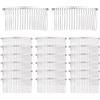 Yoosit Confezione da 20 pettini per capelli a 20 denti, in metallo, colore argento, oro, nero, con filo metallico, fermacapelli per velo da sposa, accessori decorativi per capelli e chignon, accessori per
