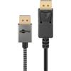 Goobay Cavo DisplayPort 2.0 2.1 Slim Goobay 8K 120Hz 2m Argento nero [77445]
