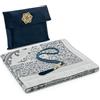 ihvan online Tappeto da preghiera musulmano ihvan online con Tasbih e borsa da viaggio, Sajadah in taffetà morbido, Janamaz leggero e pieghevole, tappetino da preghiera portatile, regalo islamico per Eid, Ramadan