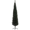 HOMCOM Albero di Natale Slim Alto 195 cm Salvaspazio con 390 Rami con Base in Acciaio per Interni, Verde