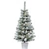 HOMCOM HOMCM Albero di Natale Artificiale Innevato con 60 Luci LED Bianche e 116 Rami, Base con Vaso Rimovibile, Φ40x90cm, Verde|Aosom