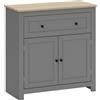 HOMCOM Credenza Cucina con Cassetto e Armadietto, Mobile contenitore con Ripiano Regolabile, in Legno, 78.5x35x80 cm, Multicolore | Aosom Italy