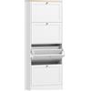 HOMCOM Scarpiera Salvaspazio a 4 Cassetti con Ripiani Regolabili su 2 Livelli, 60x23.5x151 cm, Bianco | Aosom Italy