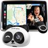 MINIX CA520 Wireless CarPlay Baby Car Camera per iPhone, 1080P HD Rear Baby Monitor con visione notturna, visione ampia a 150°, bassa latenza, Plug & Play for Factory Wired CarPlay Vehicles