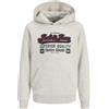 JACK & JONES Jjelogo Sweat Hood 2 col Aw25 Noos Jnr, Melange Bianco, 152