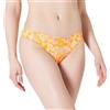 Amazon Essentials Slip Bikini Classico a Vita Bassa, Copertura Completa Donna, Giallo Multi Folk Floral, 46