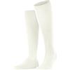 FALKE ClimaWool M Kh lana lyocell al ginocchio tinta unita 1 paio, Calzini lunghi Uomo, Bianco Off-White 2040, 43-44