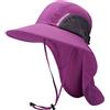 Bassdash Cappello da Sole Unisex UPF 50+ Cappello da Pesca Idrorepellente Tesa Larga con Ampia Protezione del Collo Coda di Cavallo Uomo Donna