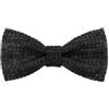 HOULIFE Papillon da uomo con strass pre-annodato papillon con paillettes papillon regolabile con cristallo per feste di nozze banchetti, Nero , M
