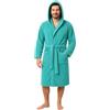 Bassetti Accappatoio Uomo e Donna in Spugna 100% Cotone 360 g/m² con Cappuccio, Tasche e Cintura - Collezione Pop Color Tinta Unita (IT, Testo, L, Regular, Regular, Giada)