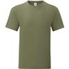 Fruit of the Loom Iconic T - Maglietta da uomo, taglia S - 5XL, confezione da 3 oliva XXXL