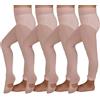 AQUILONE 0-14 AQUILONE Collant Convertibile 60 Denari, Collant Bambina Calze Danza e Ginnastica Ritmica Tinta Unita, Calzamaglia con Foro Sotto Piede Microfibra 3D - Made in Italy
