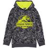 Jurassic World Hoodie Kids Boys Camp Cretaceous T Rex Grey Maglione