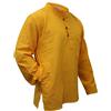 SHOPOHOLIC FASHION Camicia da uomo leggera in tinta unita per il nonno hippy festival, Giallo, 4XL