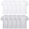 Fruit of the Loom 10 T-Shirts Fruit of the Loom con Scollo a V, varie taglie e Vari Colori Selezionabili