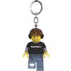 IQ LEGO Minifigures Grande Portachiavi Alto 7,6 cm Video Game Guy con Luce, Bianco, Grande - alto 7,6 cm