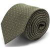 BRERA 67 Cravatta Uomo Elegante in Lana e Seta Verde Bottiglia Pois | Cravattino per Completo 148x8 | Cravatte Slim per Vestito da Cerimonia e per Abiti da Lavoro