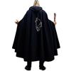 Leonardo Carbone® Mantello unisex vichingo Alpha con Geri & Freki, abbigliamento medievale da donna e da uomo, mantello da uomo, costume hobbit, abbigliamento largo, abbigliamento vichingo, cosplay da