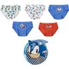 CERDÁ LIFE'S LITTLE MOMENTS Confezione da Boxer Singolo in Jersey Sonic per Bambino, Confezione da 3 Pezzi, con Slip Singolo in Jersey e Beauty Case Sonic, Multicolore, 6-8 Anni