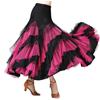 MKLHAVB Gonna da Ballo for Donna, in Costume Flamenco, Valzer, Sala, Classica, for Gare, Prove, a Strati, con Ampia svasatura(Rose Red)