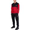 hermet Milan, Tuta da Casa da Uomo, Pigiama Homewear in Felpa Garzata, Felpa con Full Zip e Pantalone con Coulisse in Vita, con Logo del Milan, Rosso, Taglia S