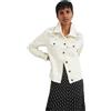Desigual CHAQ_Santa Monica Giacca in Denim, Bianco, XS Donna